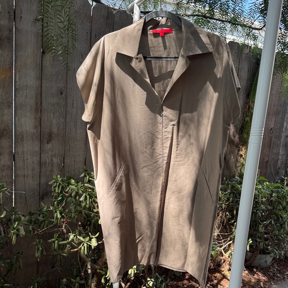 Elegant Tan Midi Dress